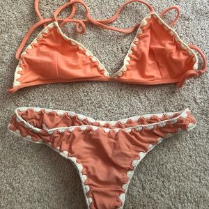 Posh Pua Bikini Set Hoku Top And Bottom in Sorbet